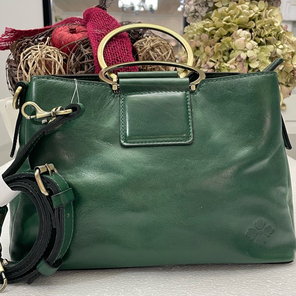 Patricia Nash Forest Green Leather Satchel - Picture 6 of 13